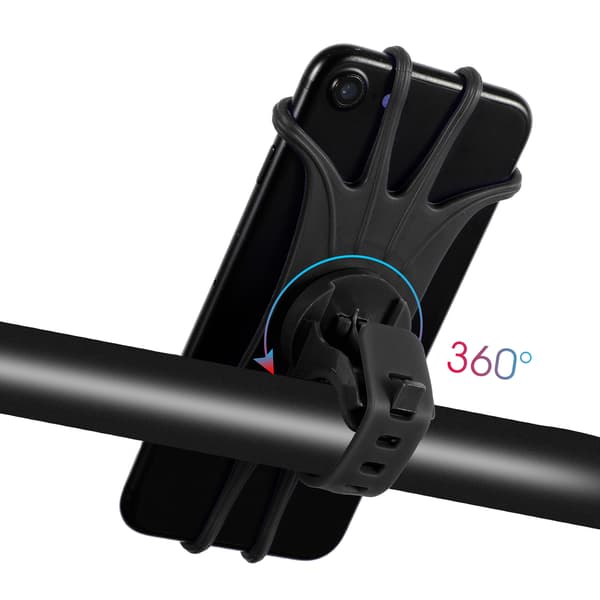WEST BIKING Silikone Multifunktionel 360° Justerbar Cykeltelefonholder til Styr