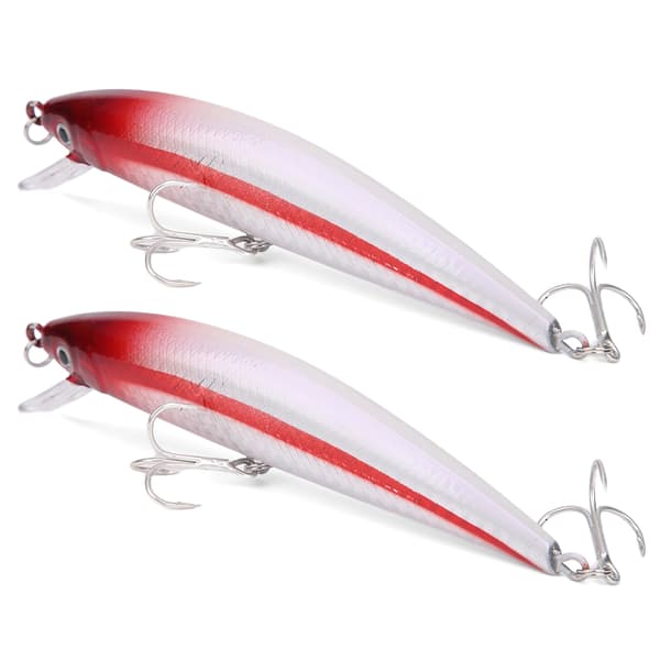 2 st Minnow sjunkande fiskedrag med tungplatta, realistisk simuleringsutrustning #2