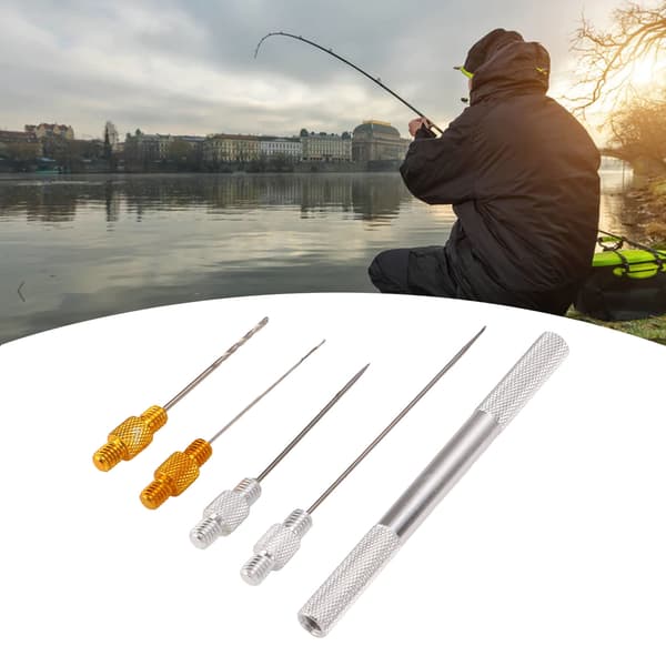 Fiskedrag Nålsats, Robust Aluminiumlegering, Bärbar, Halkfri, Rostfri