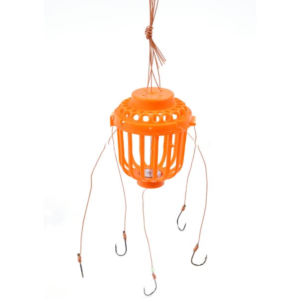 Fiskekrog til karpefiskeri med 6 kraftige stålkroge #9