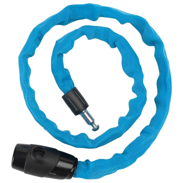 Stöldskyddscykellås med nyckel, säker och hållbar spiralkedja i stål, 97 cm.