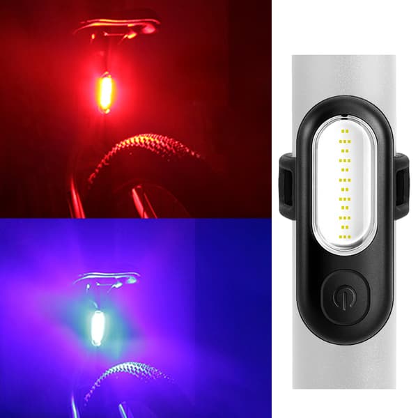 Oppladbar USB LED Sykkelbaklykt med 5 Moduser, IPX5 Vanntett
