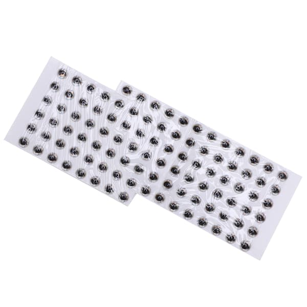 100 stk 3D runde fiskeslukøyne 4 mm lette holdbare sølv for DIY
