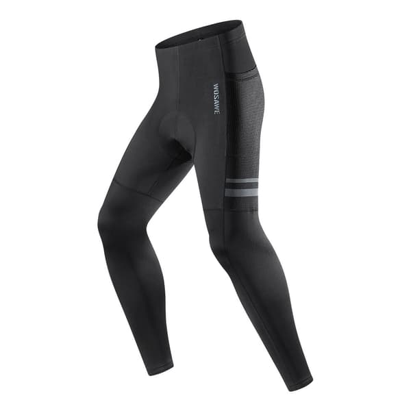 Cykelshorts til mænd med plysfor, vinter, polstret termisk, vindtæt