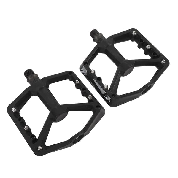 Sorte nylonfiber cykelpedaler med 2 lejer og skridsikkert design til mountainbikes