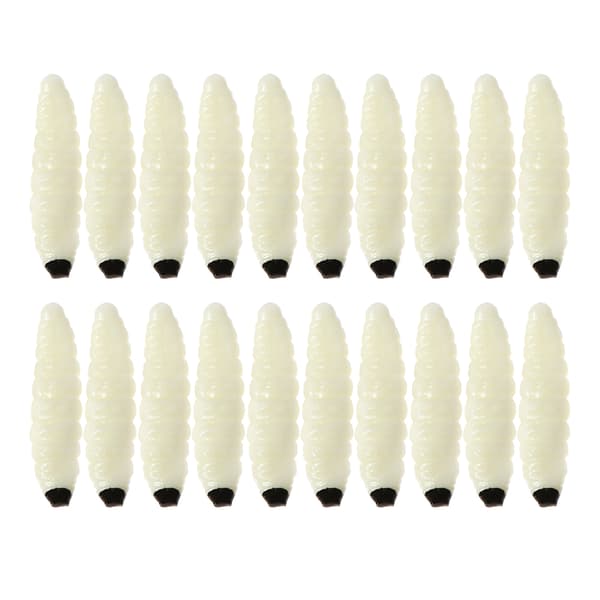 20 STK Myke Larveagn 3cm 1g for Fiske Kunstige Ormagn