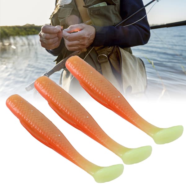 2 sett 6 stk/sett myk silikon T-hale agn kunstig fiskesluk tilbehør