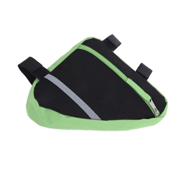 Triangulär cykelväska, slitstark nylon, multifunktionell, cykeltillbehör, utomhusbruk, grön