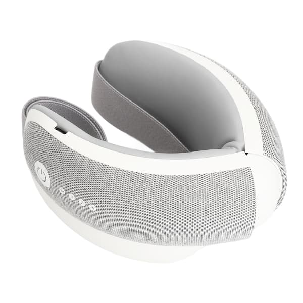 Øyemassasjeapparat med varme, Bluetooth-musikk, 5 moduser, sammenleggbart for å lindre tretthet og mørke ringer
