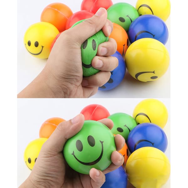 12 bløde PU anti-stressbolde til børn og voksne - Stressaflastende legetøjssæt