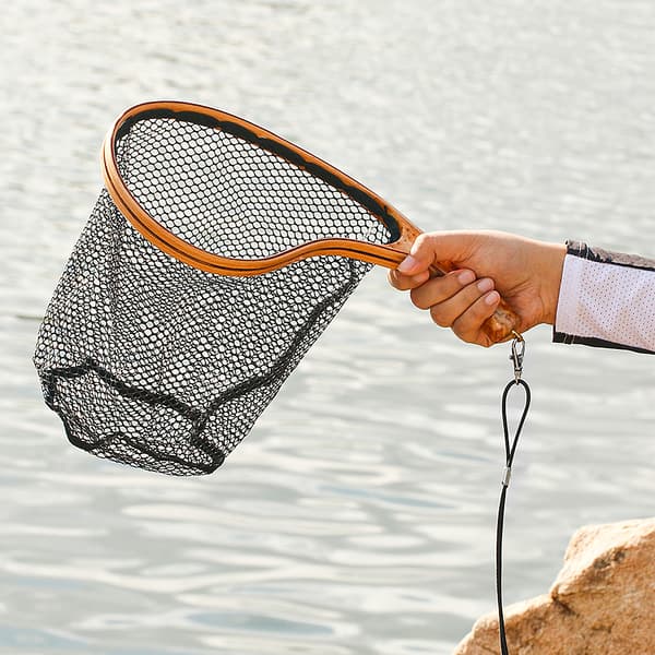 Fluefiskegarn med elastisk snor for fangst og utsetting, sklisikkert tre