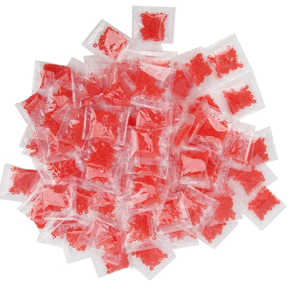 100 elastiska betespåsar, gummi, 4x2mm, terminal tackel, hållbart fisketackel