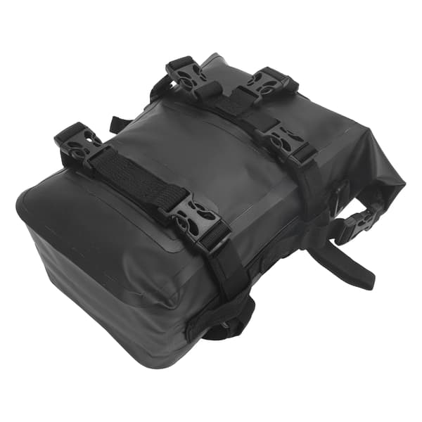 Vandtæt motorcykel sidetaske med quick release, stor kapacitet, universal, sort