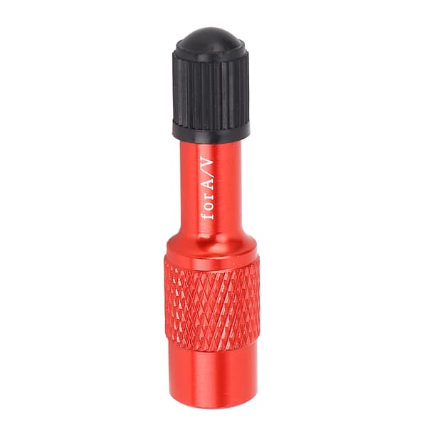 Cykelgaffelventiladapter, aluminiumslegering, forlængerventiladapter til mountainbikes og motorcykler, rød.
