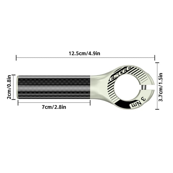 Karbonfiber sykkelstyre-ende 22,2 mm ergonomisk grep MTB