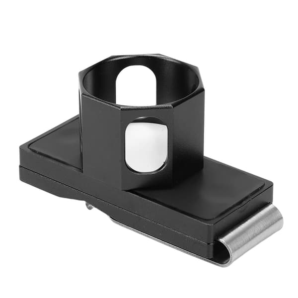 Billardkøholder med magnetisk bælteclips, bærbar, ottekantet, rundt interiør, sort billardkøetui