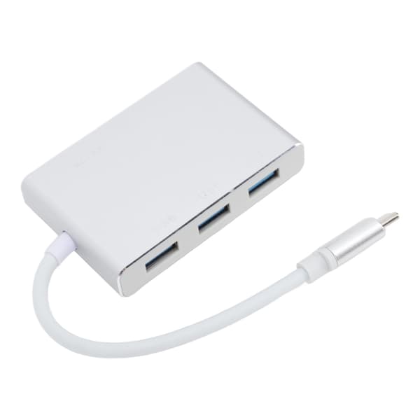 5-i-1 USB-C-hubb med USB 3.0, VGA, HD Multimedia Interface för bärbar dator, dator och mobiltelefon - Silver