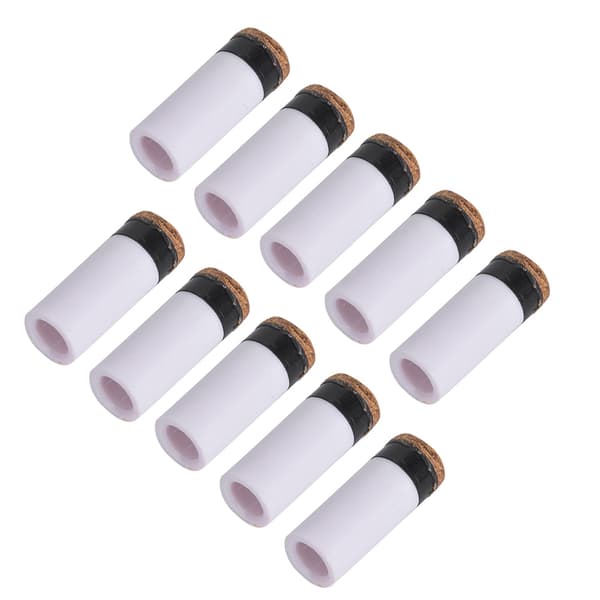 10PCS Snooker Pool Cue Tips 13mm Läder Plast Ersättningstillbehör