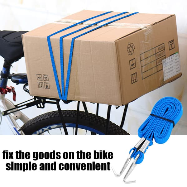 DUUTI Elastisk Bagagerem med Kroge til Cykelreb Udendørs Blå 80-200cm