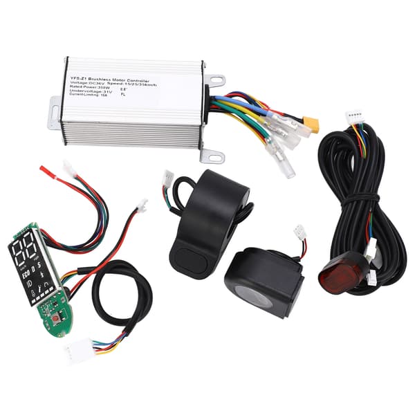 36V El-løbehjul Controller Kit med Bremsegreb, Printplade, Lys, Aluminium, ABS