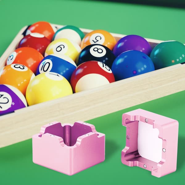 Bærbar aluminium mini kridtholder til billard, snooker og poolkø-spids (rosaguld)
