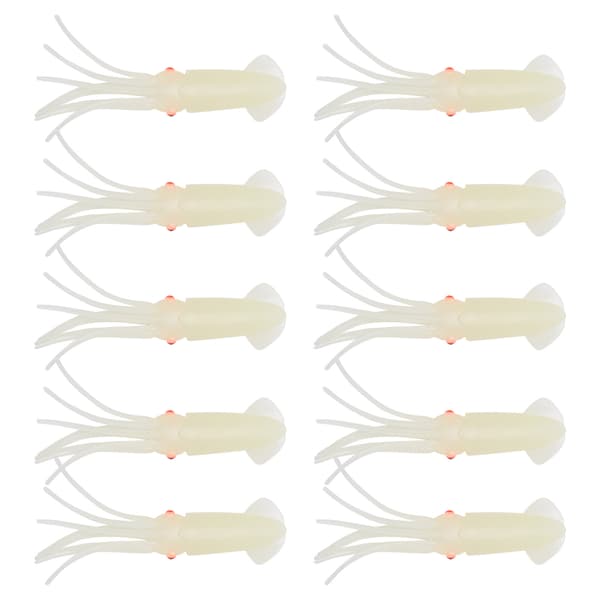 10 st realistiska lysande mjuka silikonbläckfiskdrag 7,5 cm
