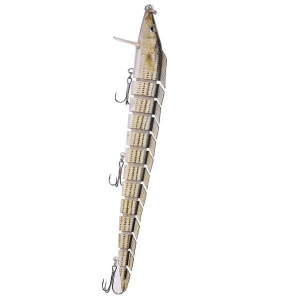 Fiskedrag Hård Swimbait Crankbait med Treblekrok Flera Segment (B)