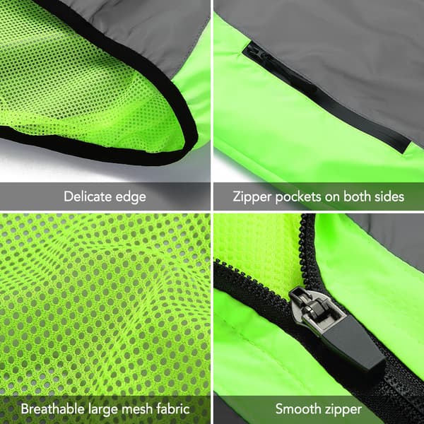 Refleksvest til mænd til cykling og løb, sommer, hurtigtørrende, åndbar