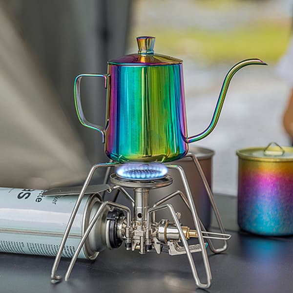Bærbar kaffekande i rustfrit stål til udendørs camping, 350 ml kapacitet