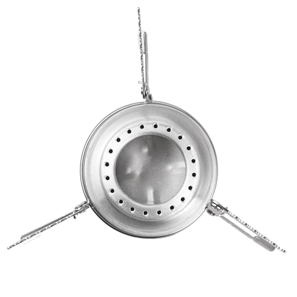 Letvægts 100 ml aluminiumsspritbrænder med foldbart stativ i rustfrit stål til camping og vandreture