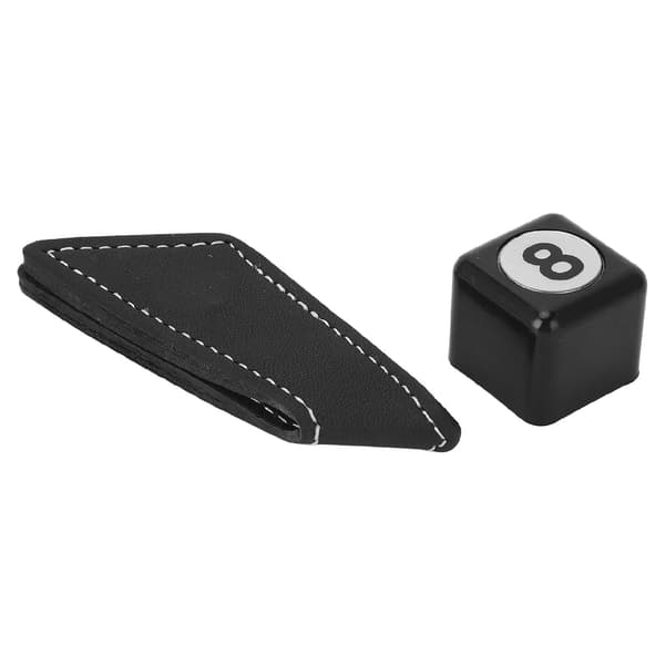 Magnetisk Billard Kridtholder Boks med Bælteclips, Aluminiumslegering, Bærbar, Sort