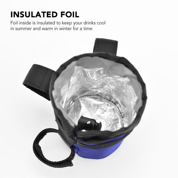 Isolert sykkelflaskepose med styrefeste og trefokal feste, 750 ml