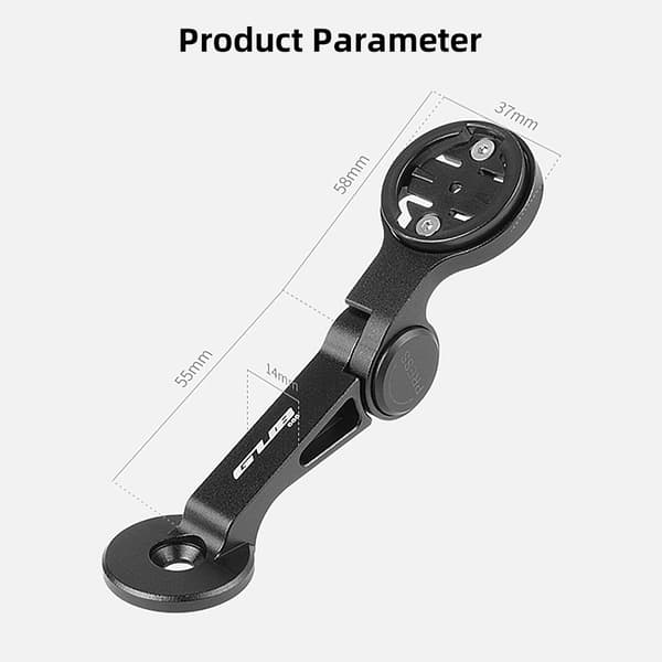 Justerbart cykeldatorfäste i aluminiumlegering för framstyre med tillbehör