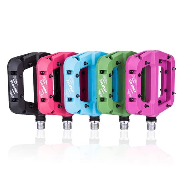 MTB Cykelpedaler, Halkfri Plattform, 9/16 Tum, Nylonfiber