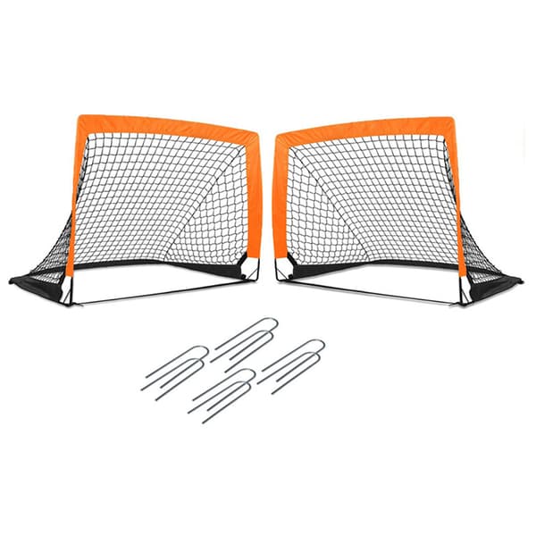 Bærbart foldbart fodboldmål til indendørs/udendørs brug for voksne og børn med hockeynet