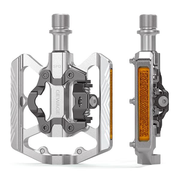 Lette aluminium terrengsykkelpedaler med refleks for SPD