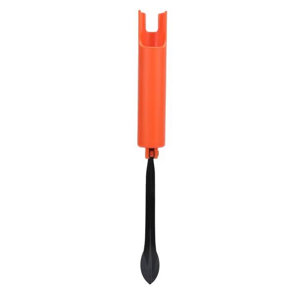 Sammenklappelig fiskestangholder, orange, jordindsats, rustfrit stål, ABS-kompatibel
