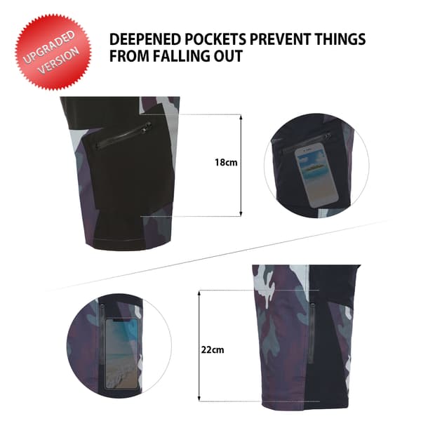 TOMSHOO Cykelshorts til mænd med 3D-polstring, åndbare, løs pasform, MTB udendørssport