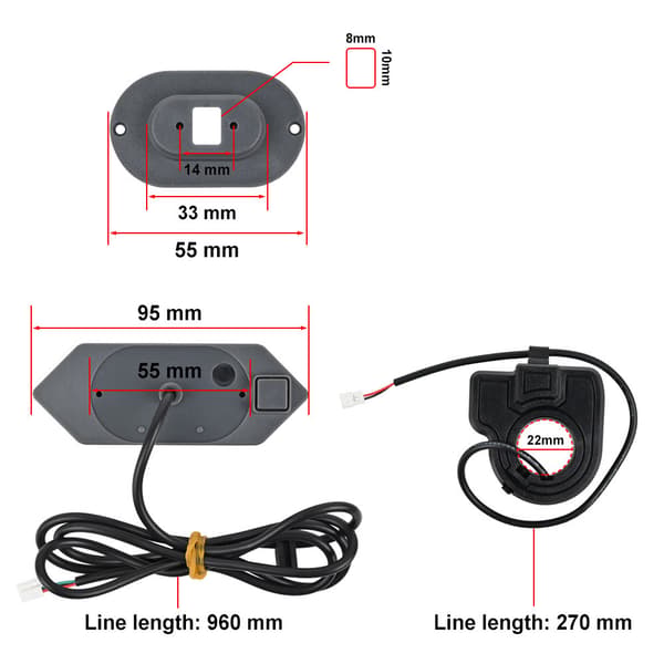 LED blinklys/bakbremselys kompatibel med MAX G30 elektrisk sparkesykkel