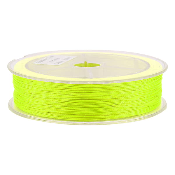 100M Nylon Flugfiskelina med Fluorescerande Gul Koppförlängning