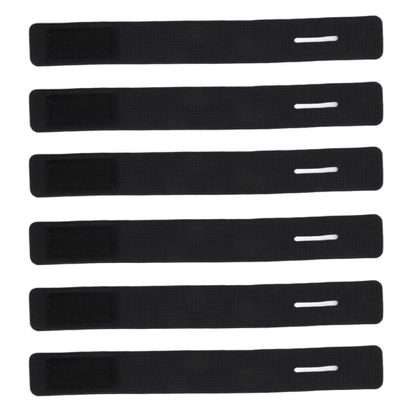 10 st elastiska fiskespöremmar nylon polyuretan med kardborreband och styrringspår blå