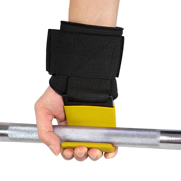 Tyngdlyftarkrok med handledsremmar och greppdynor för bodybuilding och styrkelyft