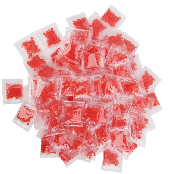 100 elastiske gummiposer for fiskesluk, terminalutstyr 3x1mm rød