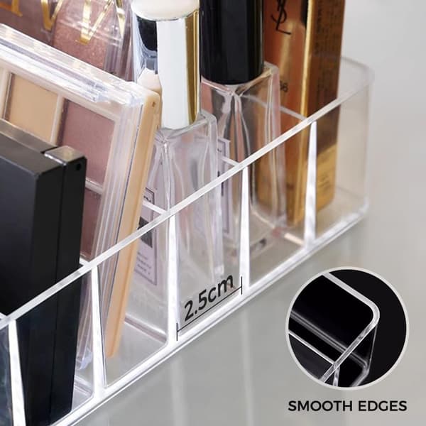 Makeup- og kosmetikorganisator med 7 akrylrum, holder til makeup-paletter
