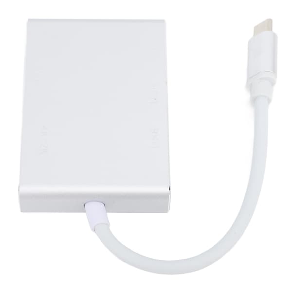 5-i-1 USB-C-hubb med USB 3.0, VGA, HD Multimedia Interface för bärbar dator, dator och mobiltelefon - Silver