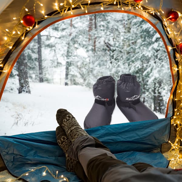 Koselige vanntette vinterdunsko med justerbar snøring for camping og backpacking, unisex