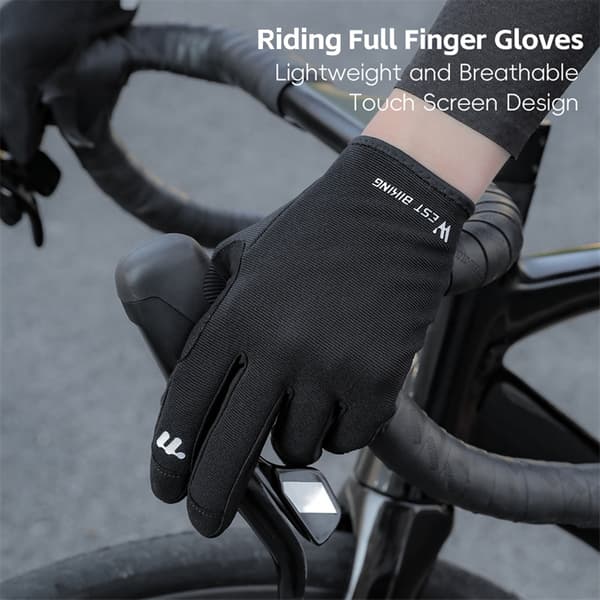 Åndbare, skridsikre touchscreen køre- og cykelhandsker til mænd og kvinder.