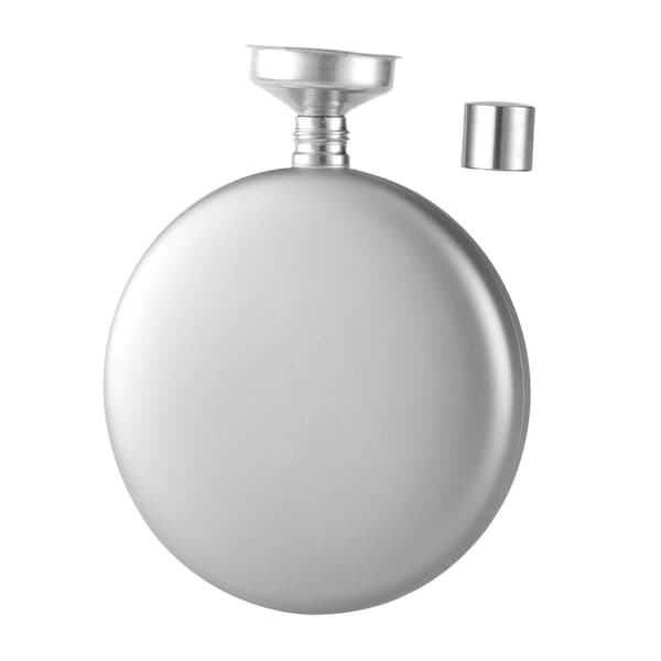 180 ml Titaniumflaske til letvægtswhisky til mænd med glat kurvedesign, ideel til camping og vin.