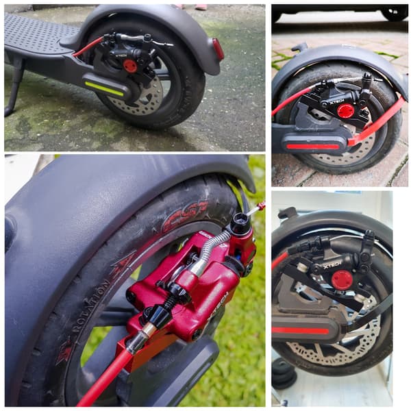 Smidd integrerad hydraulisk skivbromsok bak med oljedraglina