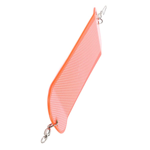 Dobbeltsidet Lysende ABS Fiskeflasher til Havfiskeri, Trolling Tilbehør, 28cm, Orange/Rød